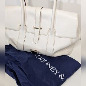 Dooney & Bourke Medium Priscilla Satchel Bag White Double Strap Handbag